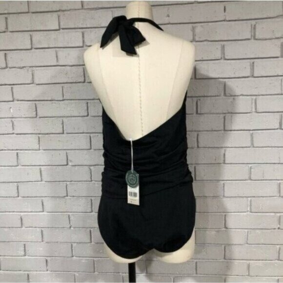 Boden Women’s Black Halter Ruched Swimsuit - Picture 13 of 15